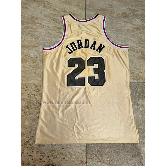 Camiseta Chicago Bulls Michael Jordan #23 75th Anniversary Mitchell & Ness 1997-98 Oro